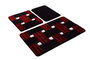 Mijölnir Piazza Red Juego de Alfombras de Baño Acrílicas de 3 Piezas